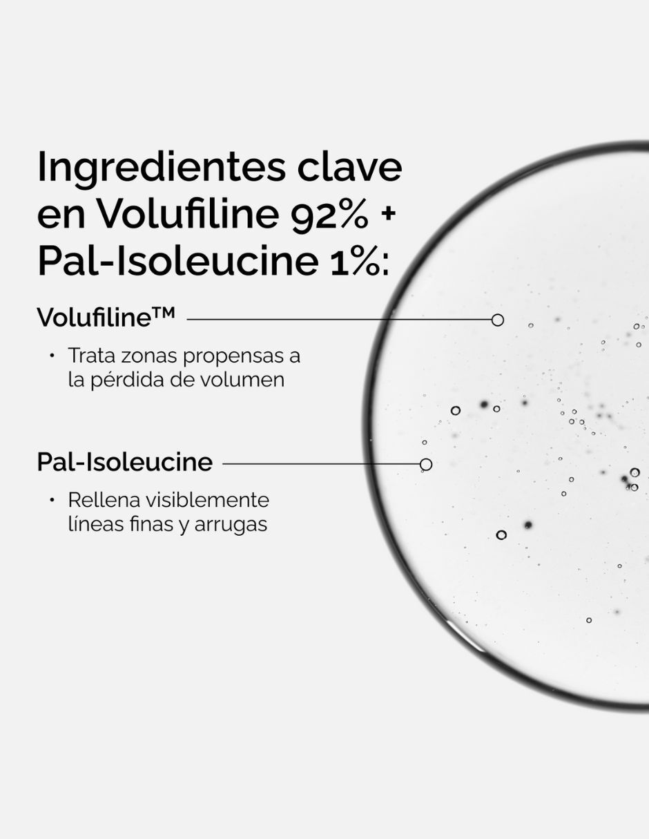 Sérum hidratante facial Volufiline* 92% + Pal-isoleucine 1% (suero rellenador focalizado) The Ordinary todo tipo de piel