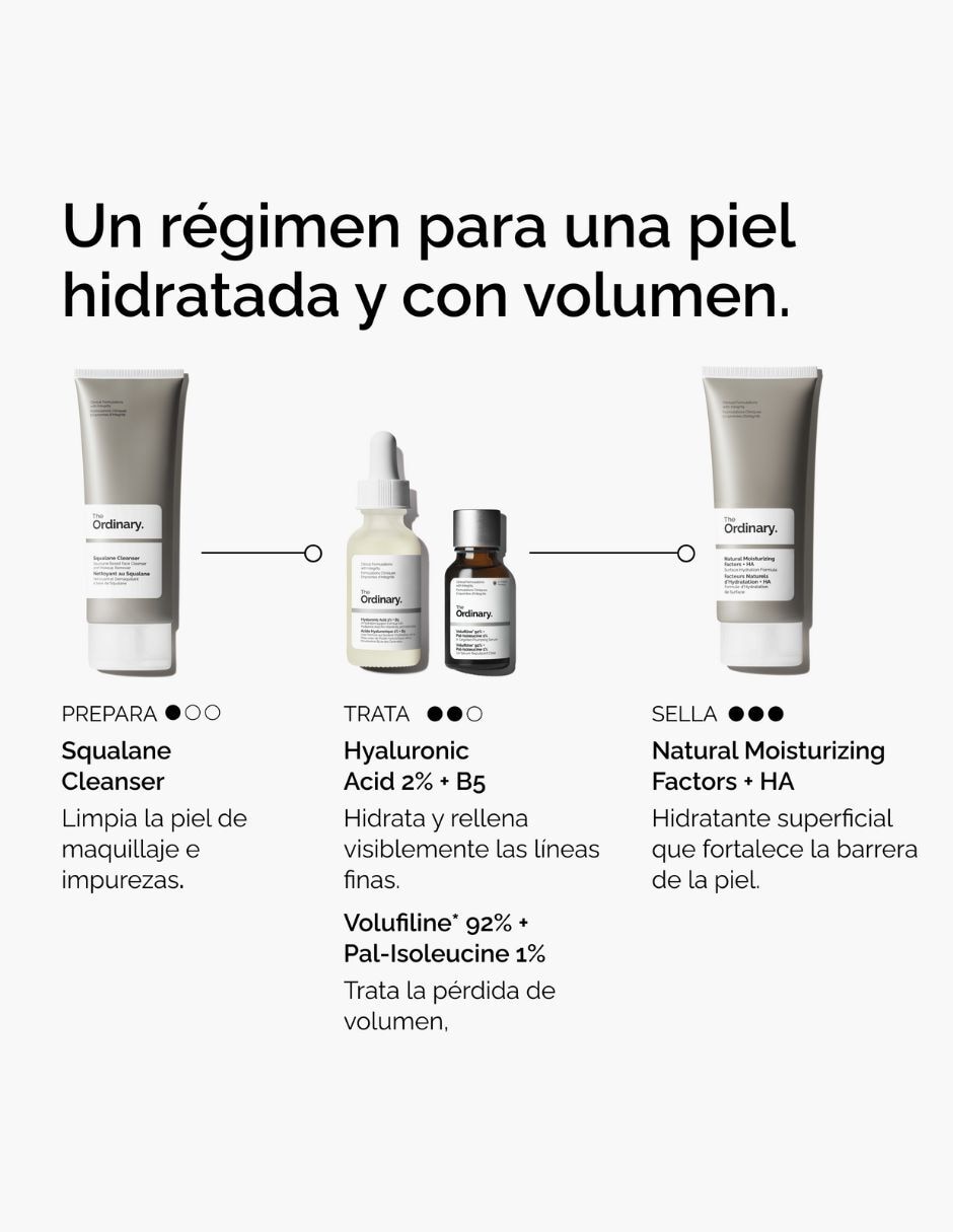 Sérum hidratante facial Volufiline* 92% + Pal-isoleucine 1% (suero rellenador focalizado) The Ordinary todo tipo de piel