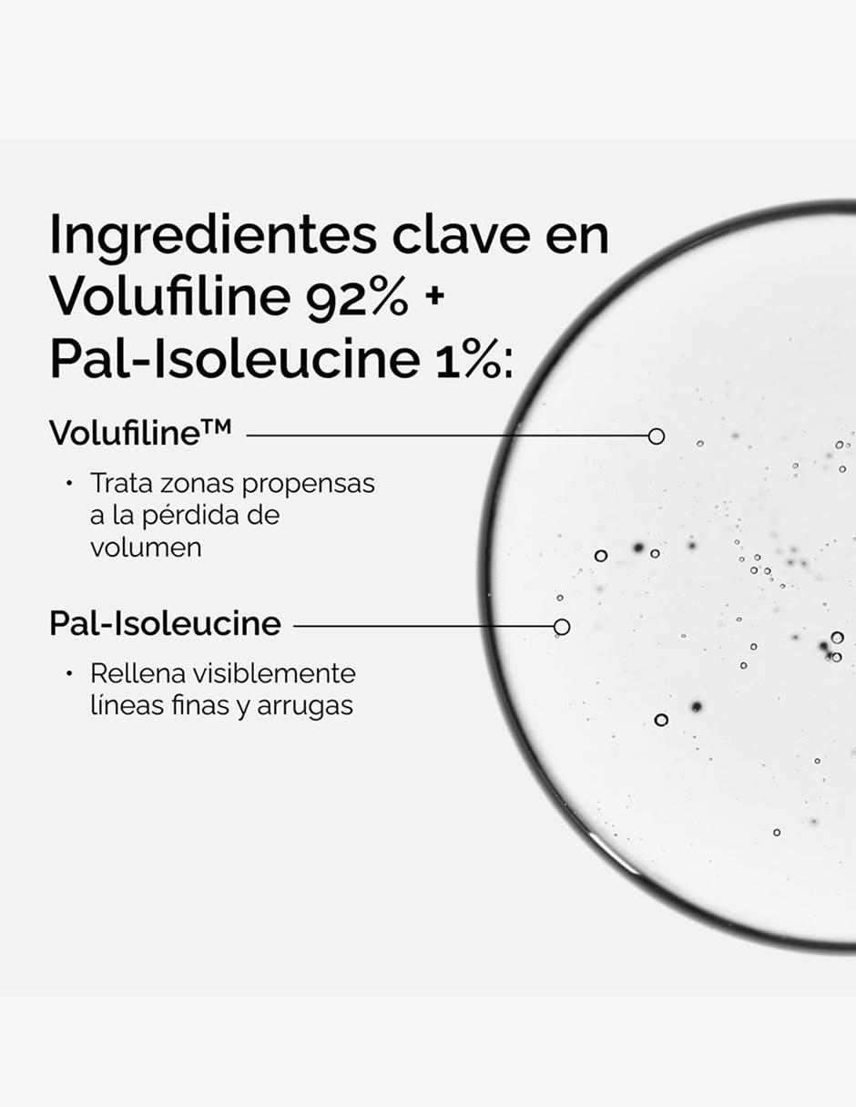 Sérum hidratante facial Volufiline 92% + Pal-isoleucine 1% para todo tipo de piel 3