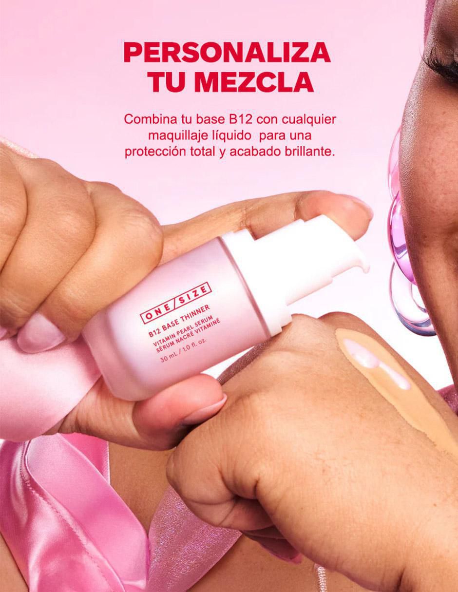 Sérum nutritivo facial iluminador B12 Base Thinner One Size Vitamin Pearl todo tipo de piel