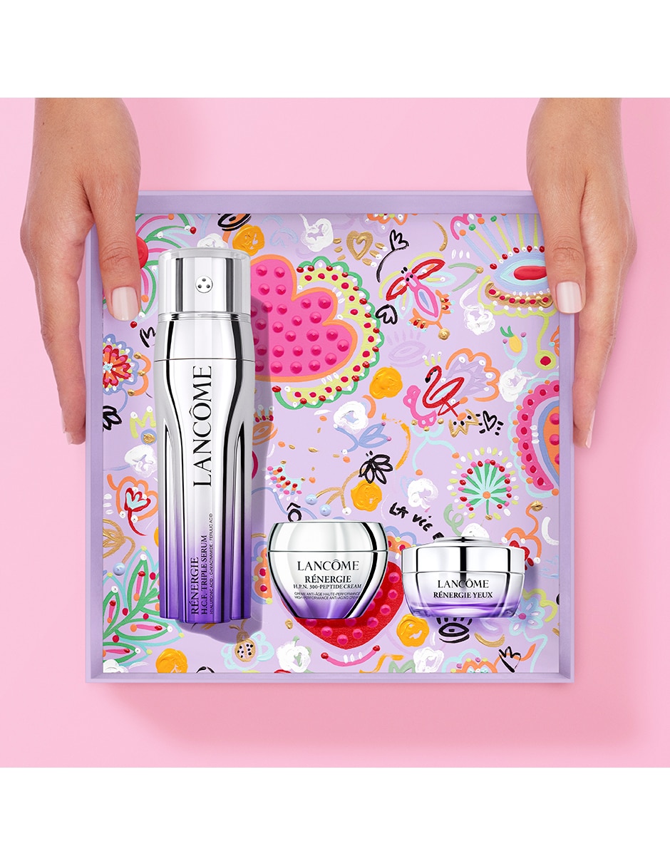 Set tratamiento facial lancªme set de regalo rénergie h.c.f. Triple serum 50 ml antiedad lancªme mamás 2