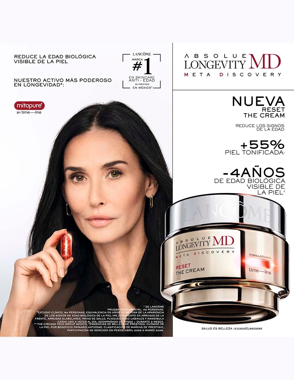 Crema facial recomendada para prevenir signos de la edad de día y noche Lancôme Absolue Longevity MD para todo tipo piel