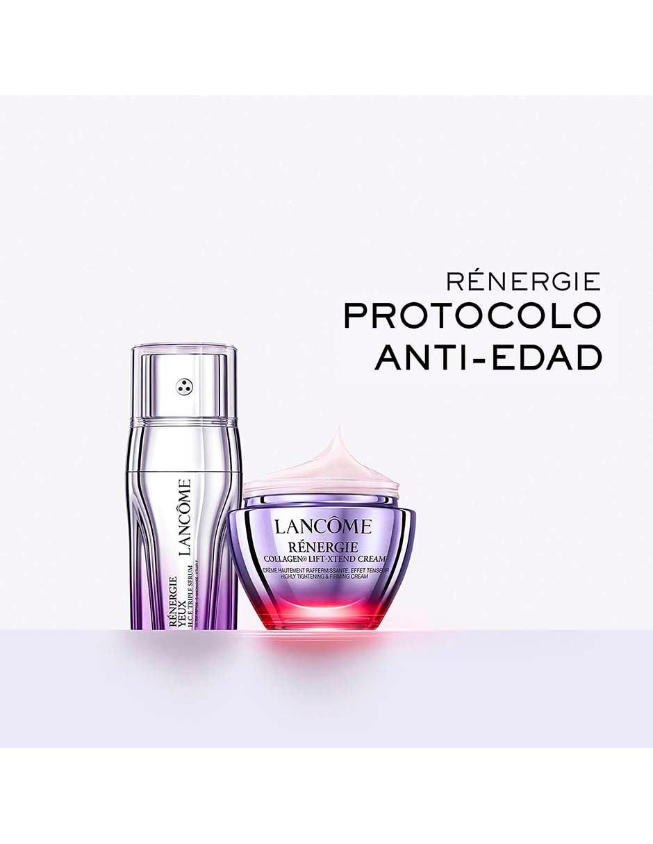 Set de crema para facial recomendada para prevenir signos de la edad de día y noche lancªme rénergie para todo tipo piel 10