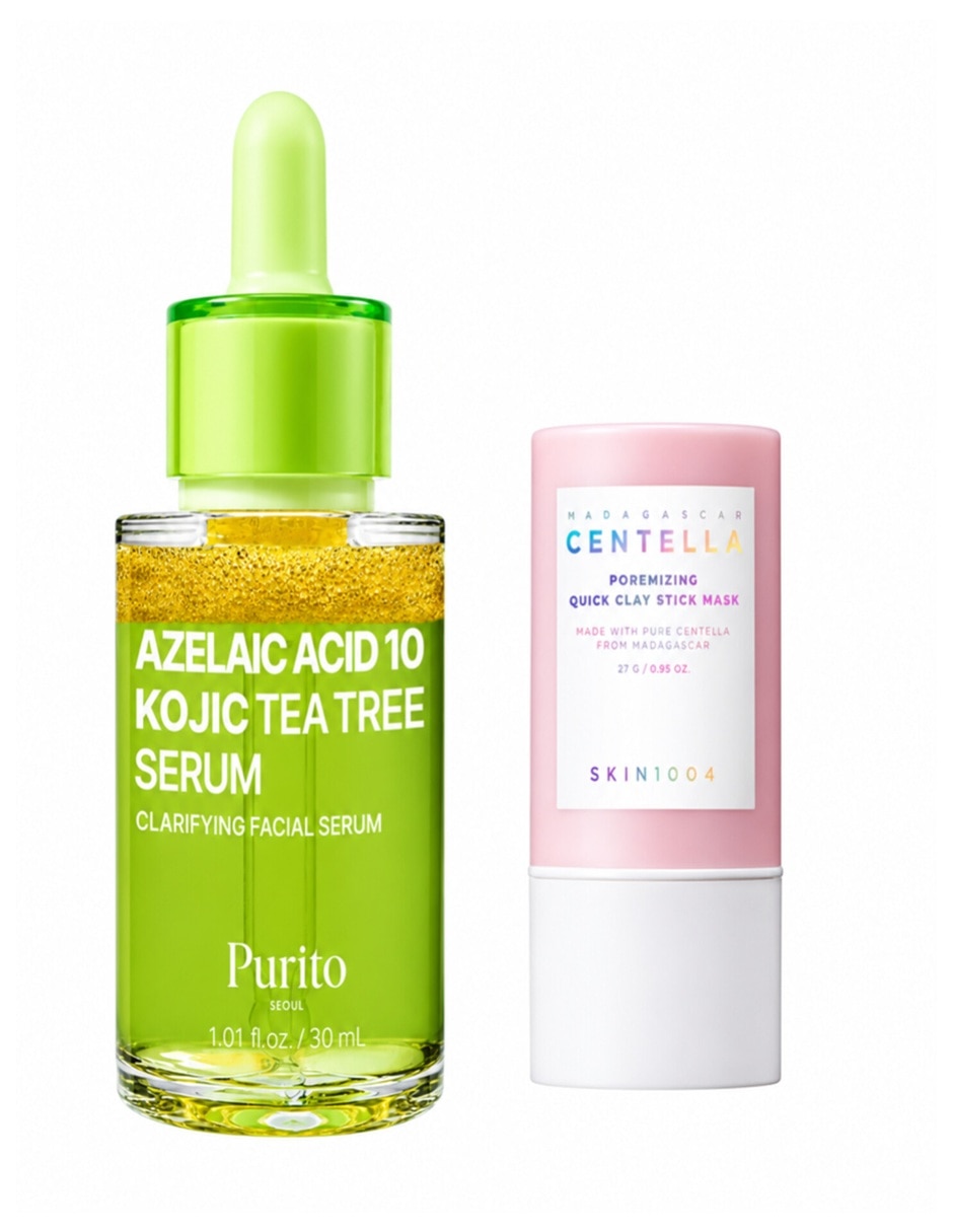 Set sérum antiacné facial Seoul - Azelaic Acid Azulene todo tipo de piel