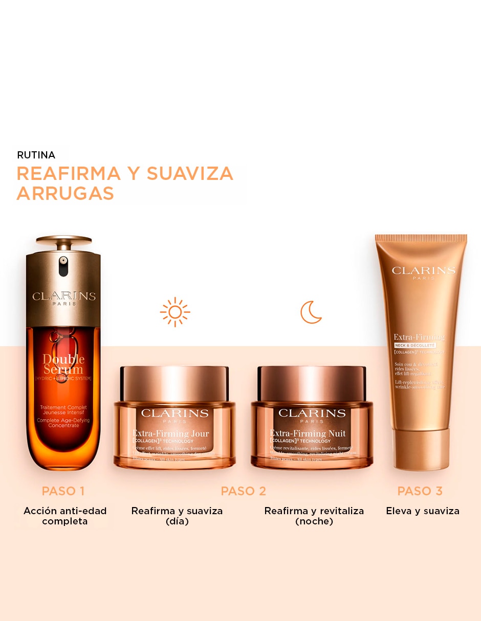 Crema para cuello y escote recomendada para reafirmar de día y noche Clarnis Exta-Firming todo tipo piel 4