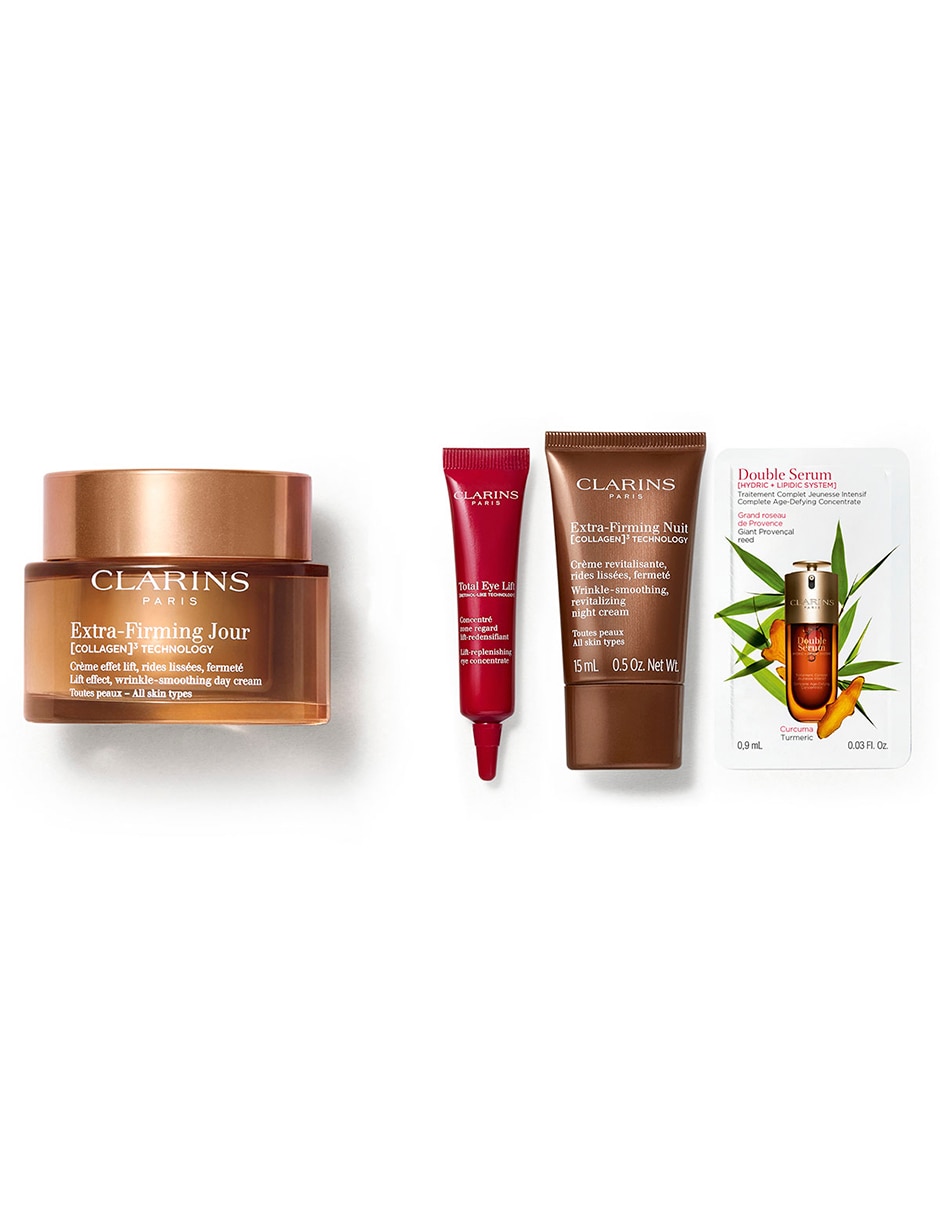 Set crema facial recomendada para reafirmar de día Extra-Firming para todo tipo de piel