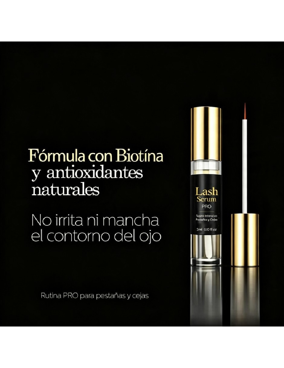 Sérum fortalecedor de pestañas y cejas con biotina 3 ml de todo tipo de piel