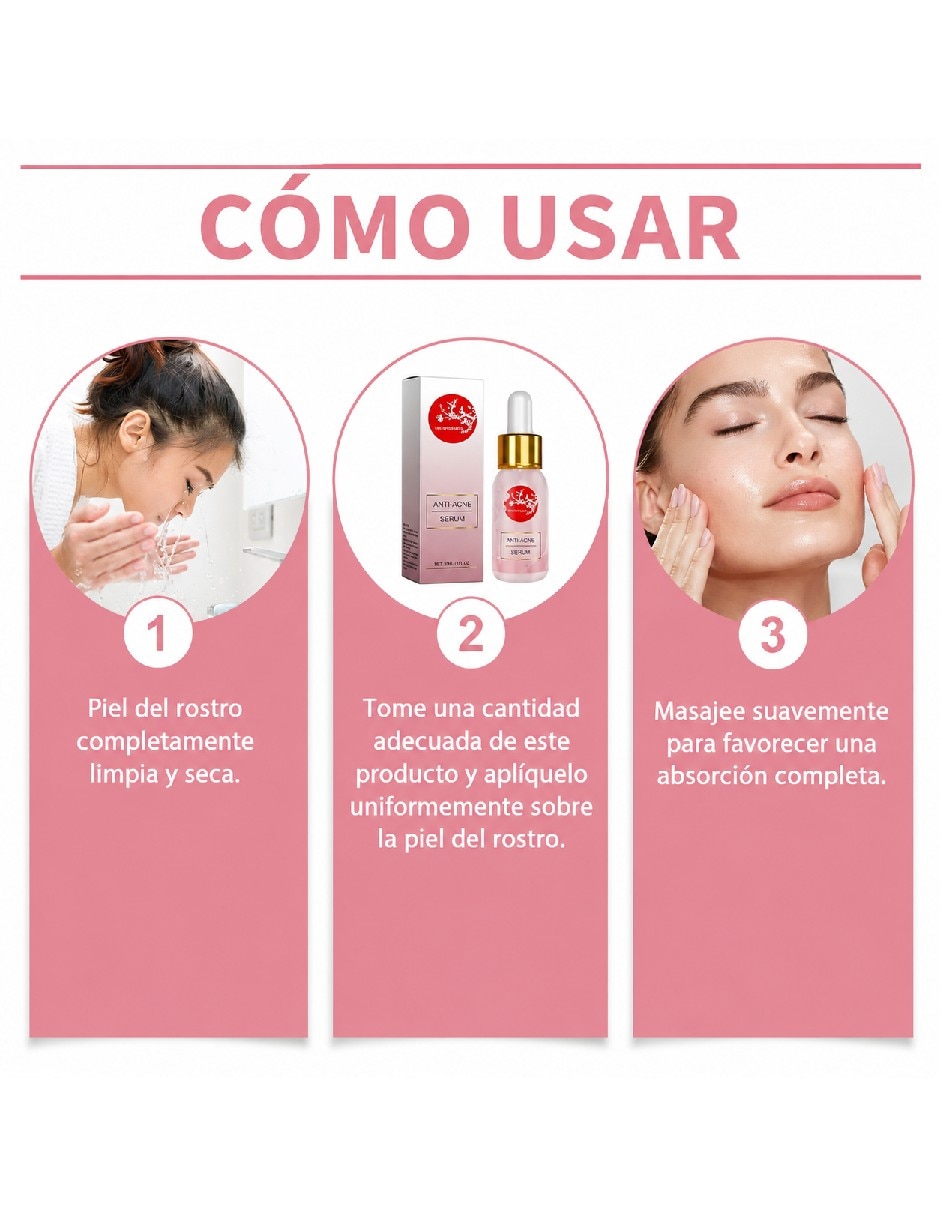 Sérum antiacné facial con niacinamida de todo tipo de piel