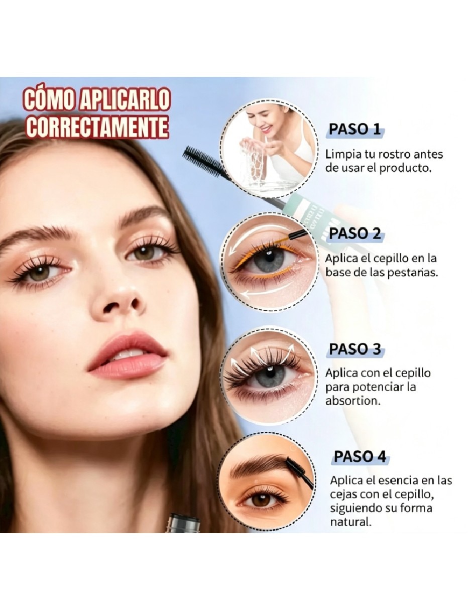 Sérum nutritivo para pestañas y cejas 2 en 1 de todo tipo de piel