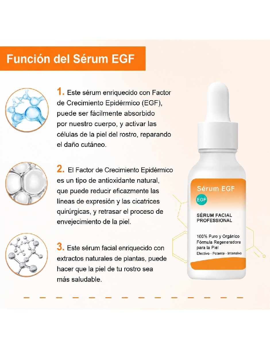 Sérum facial facail Oligopeptídeo-1 y ácido hialurónico de piel todo tipo de piel