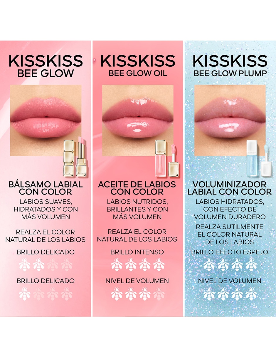 Aceite para labios brillante kiss kiss bee glow oil 9