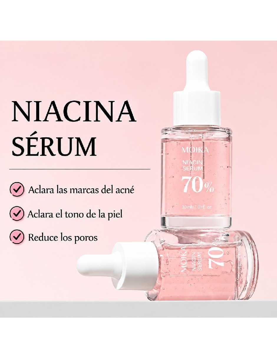 Sérum para facial niacinamida 70% hidratante Iluminador de piel todo tipo