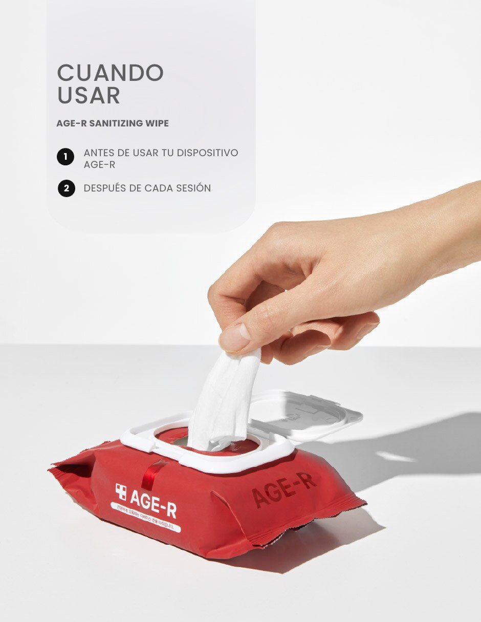 Toallas limpiadoras AGE-R SANITIZING WIPE 30 piezas