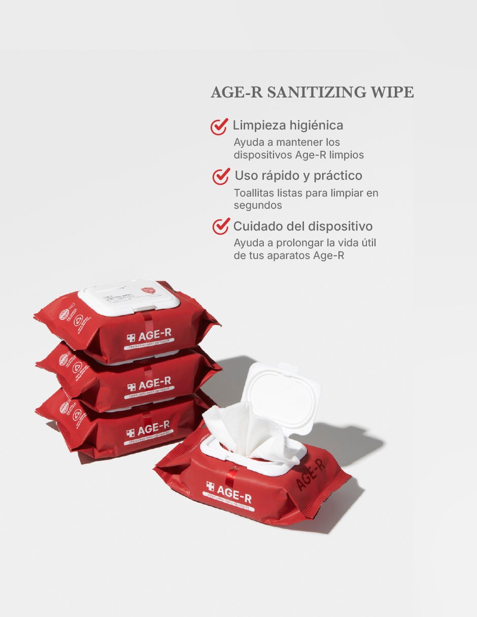 Toallas limpiadoras AGE-R SANITIZING WIPE 30 piezas