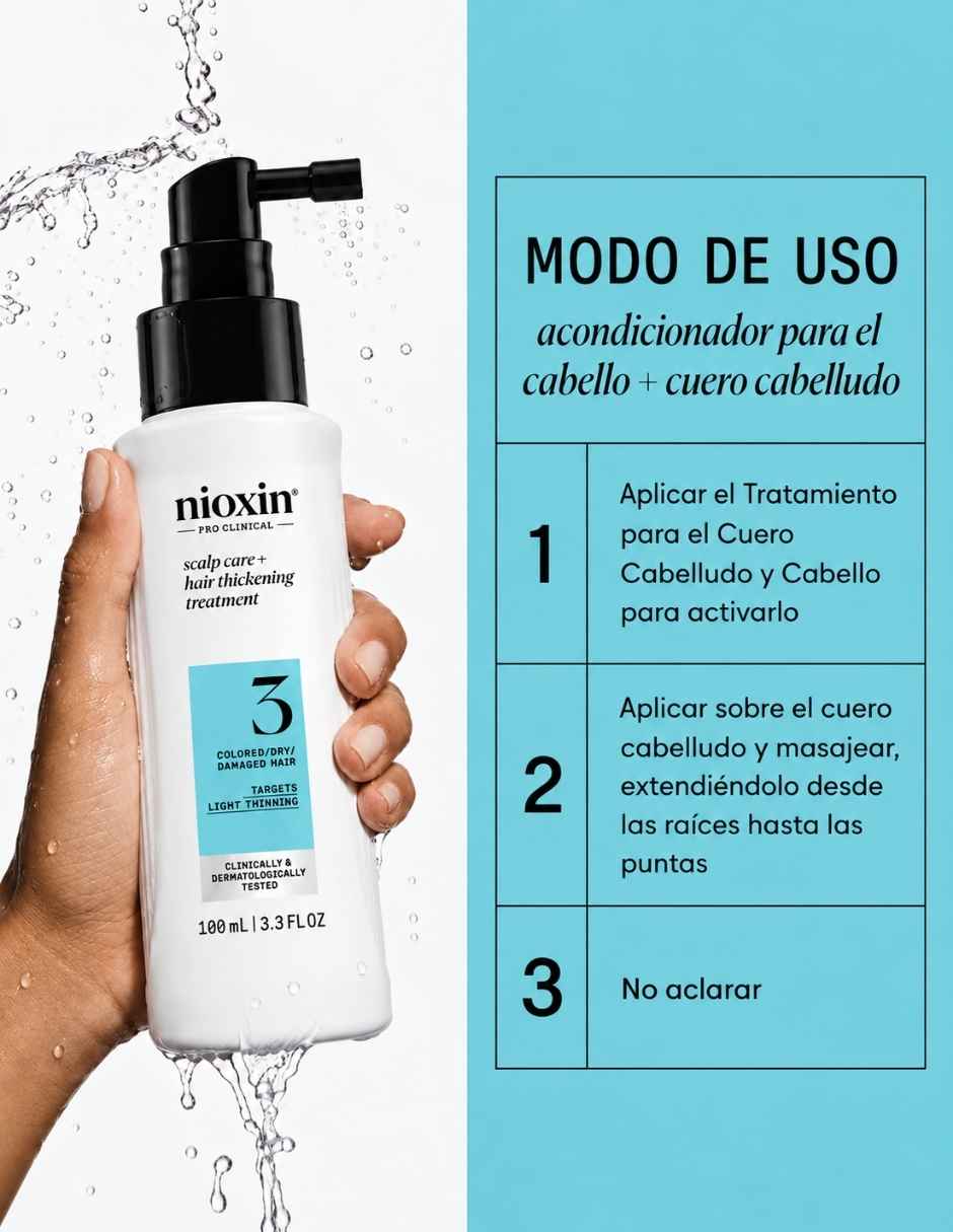 Tratamiento para cuero cabelludo Sistema 3 para cabello coloreado con debilitamiento ligero anticaída 3