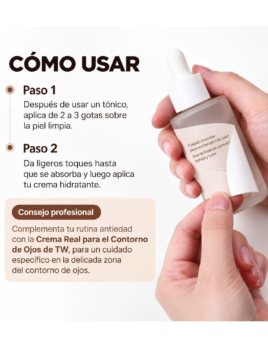 Sérum fortalecedor con extracto de bífida y péptidos de piel todo tipo 3