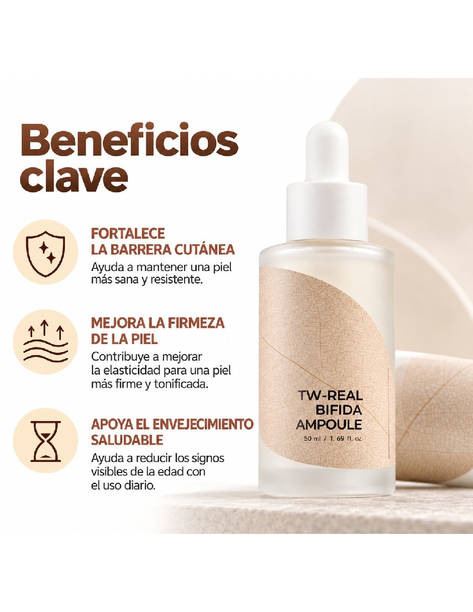 Sérum fortalecedor con extracto de bífida y péptidos de piel todo tipo 5