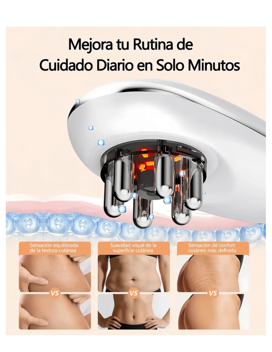 Masajeador facial manual 4 cabezales intercambiable 4