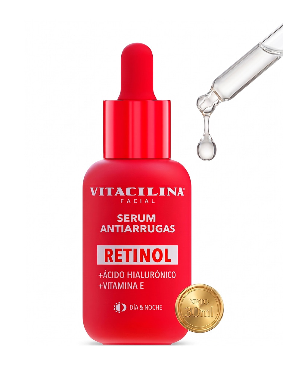 Sérum facial para/de Facial Serum Antiarrugas Retinol Y Ácido Hialurónico 30 ml VITACILINA de piel Todo tipo piel 4