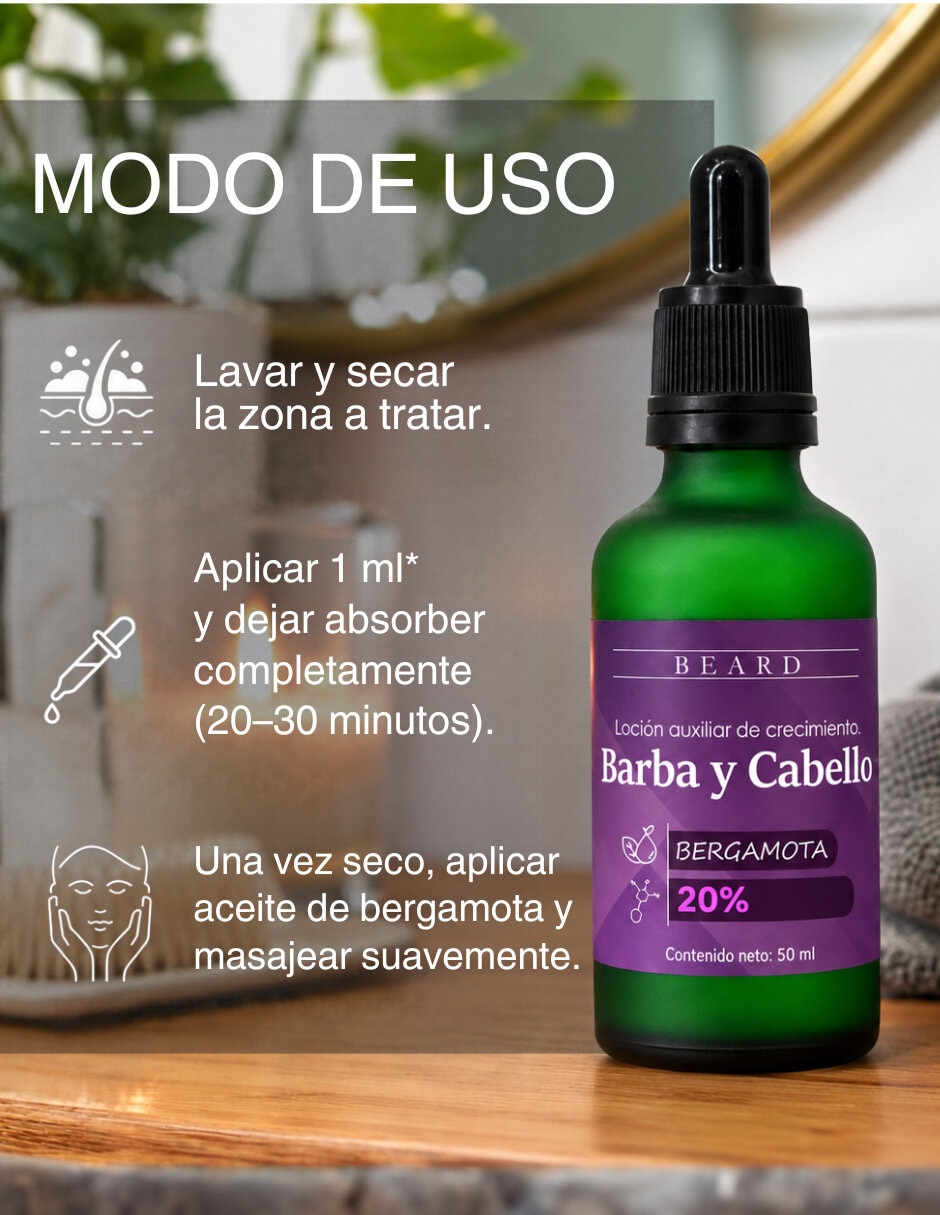 Tratamiento para (si aplica) Barba y cabello Loción para Crecimiento de Barba y Cabello Crecimiento Sin Familia 2