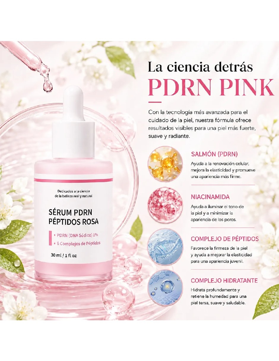 Set de sérum facial pdrn salmón péptidos y niacinamida para todo tipo de piel 5