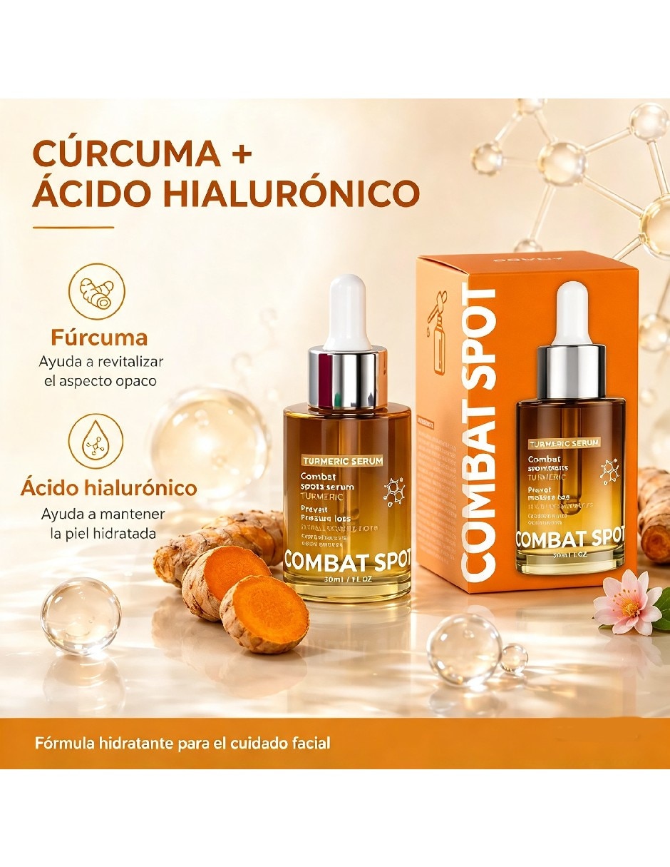 Sérum facial con extracto de cúrcuma para todo tipo de piel 2