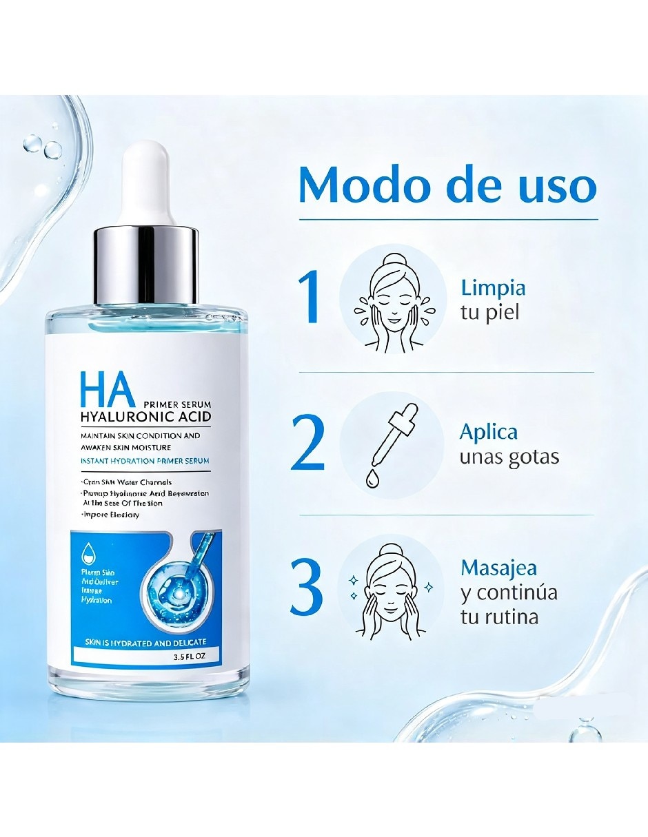 Sérum hidratante facial hialurónico vitamina c y ceramidas para todo tipo de piel 4