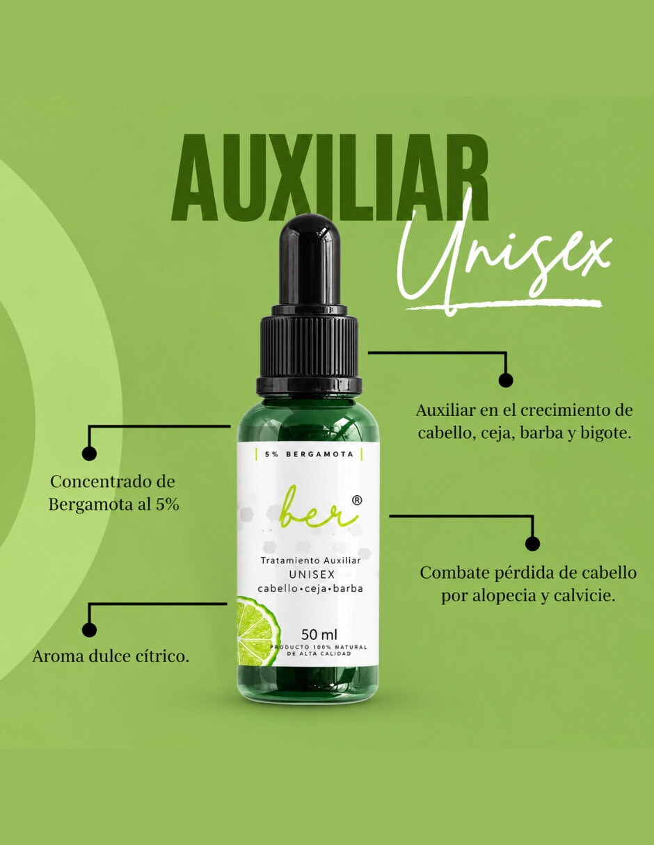 Tratamiento para Barba y cabello para crecimiento con Bergamota 2