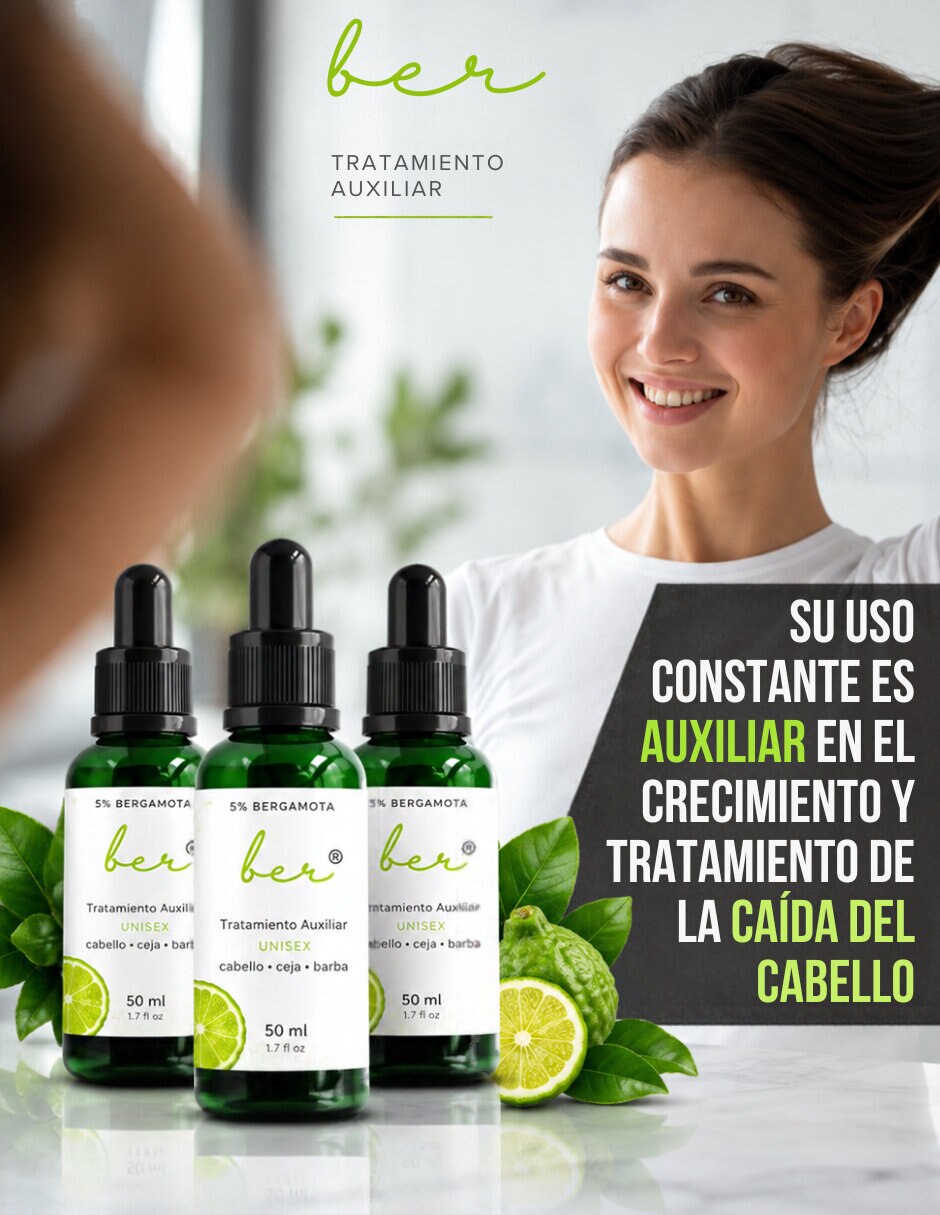 Tratamiento para Barba y cabello para crecimiento con Bergamota 3