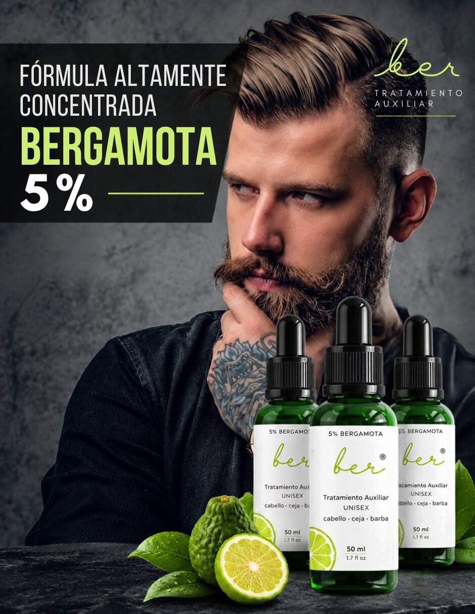 Tratamiento para Barba y cabello para crecimiento con Bergamota 5