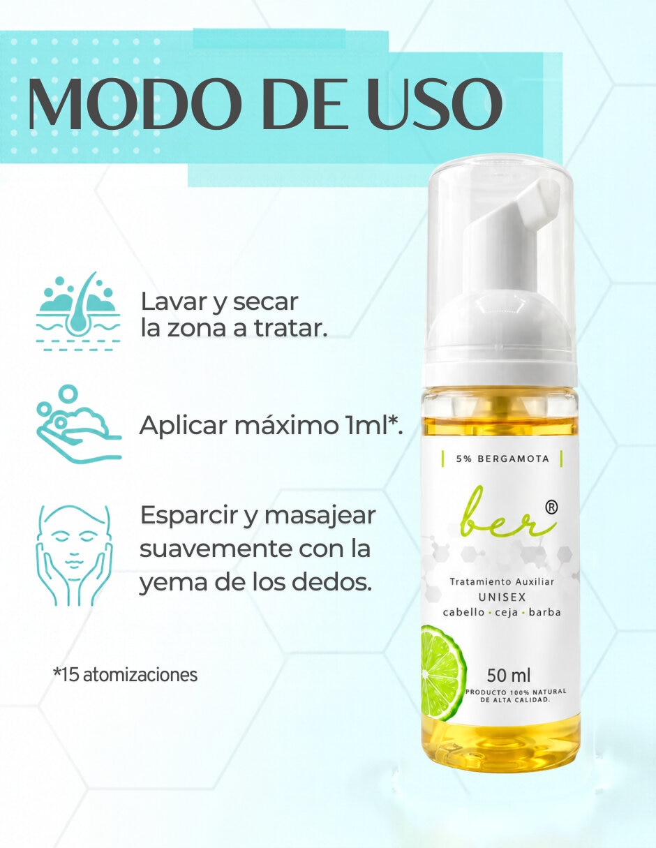 Tratamiento para Barba y cabello en espuma para crecimiento 2